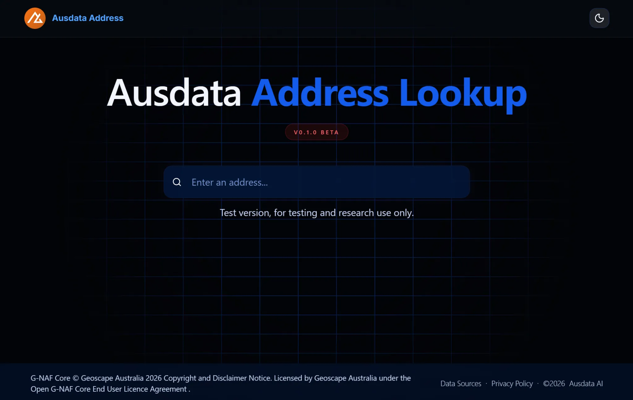 Ausdata Address Lookup